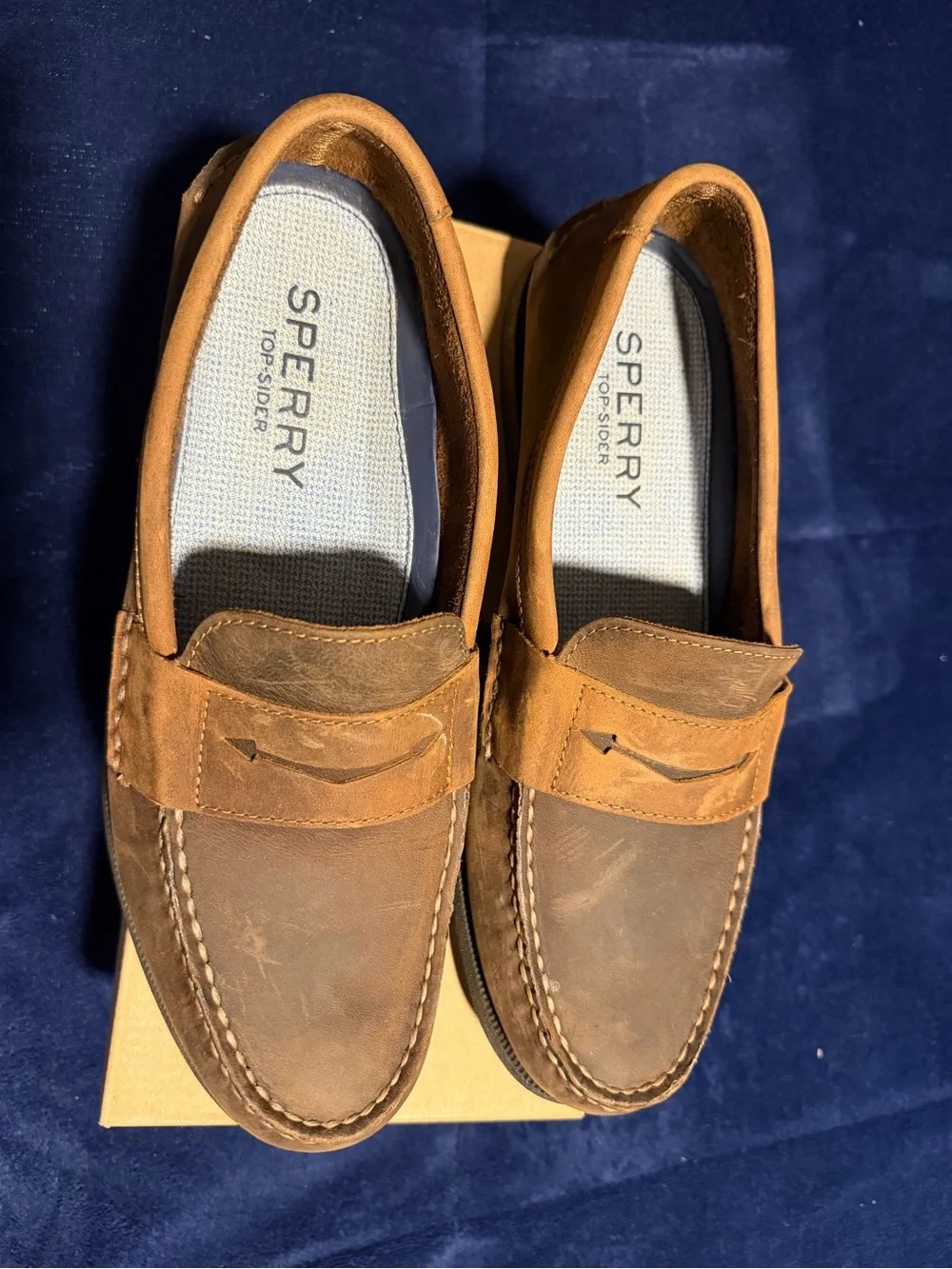 Sperry Brown Leather Penny Boat Shoes